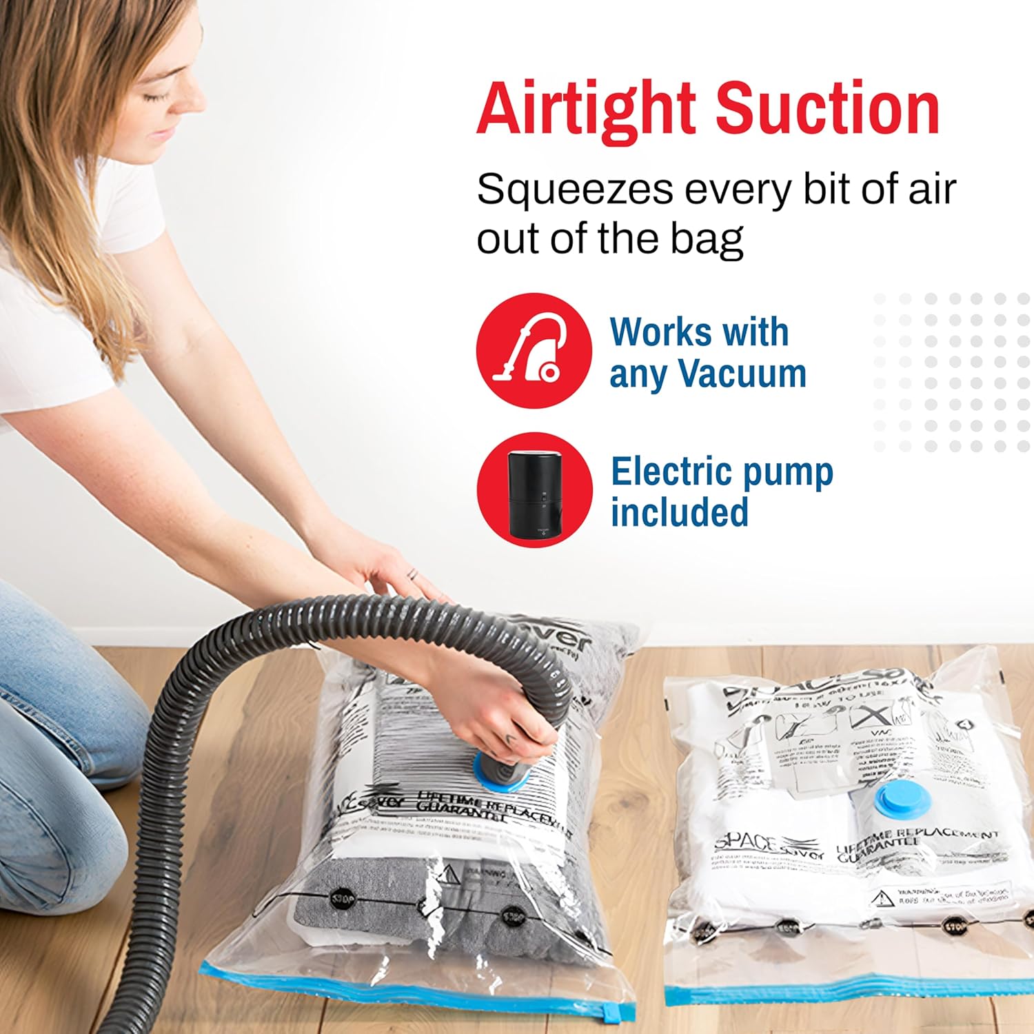 15-Pack Variety Vacuum Storage Bags for Comforters, Blankets & Clothes – Vacuum Sealed Compression Bags with Hand Pump – Space Saver Storage Bags for Bedding,Travel & Organization (3S, 4M, 4L & 4XL)