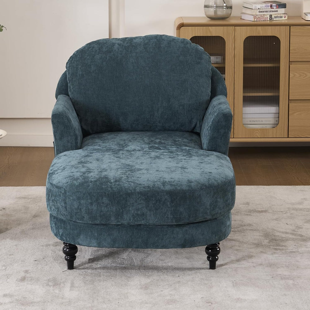 Chaise Lounge Chair Indoor, 59.8" Oversized Couch Reading Chairs, Chenil...