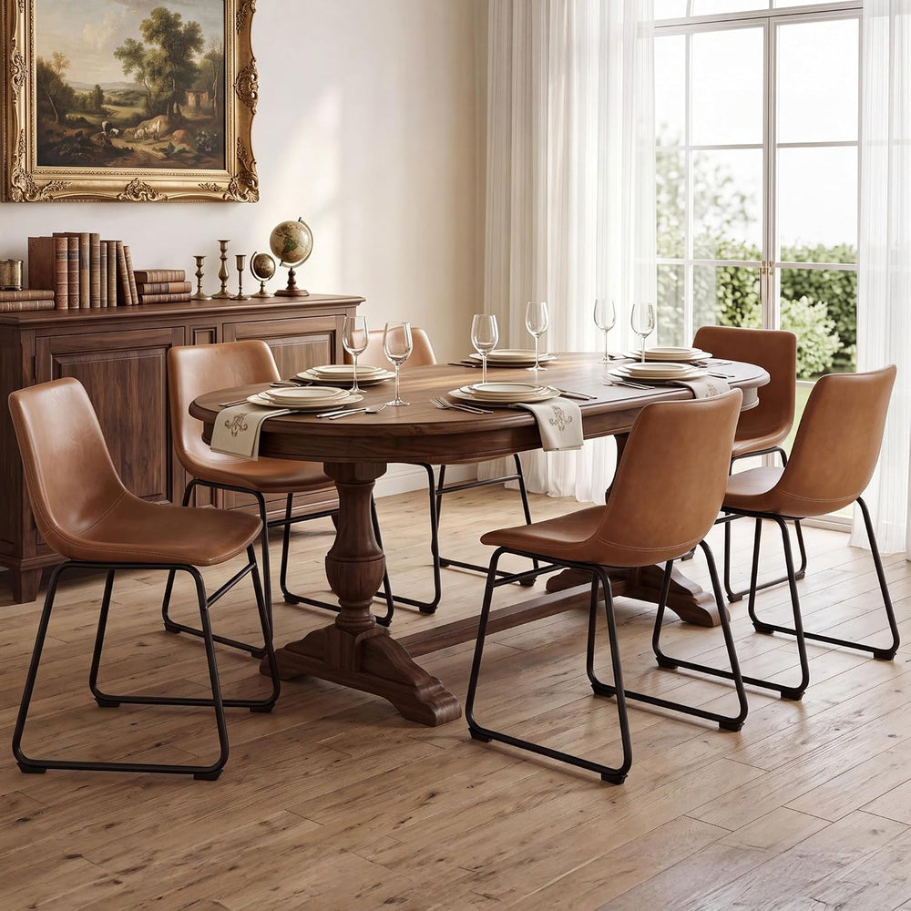 LSSBOUGHT Dining Chairs Set of 4, Mid-Century Modern Dining Room Chair Kitche...
