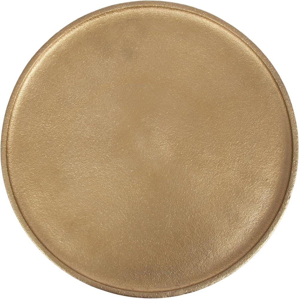 Kate and Laurel Rava Modern Metal Round Side Table, 14 x 14 x 22, Gold, Cast ...