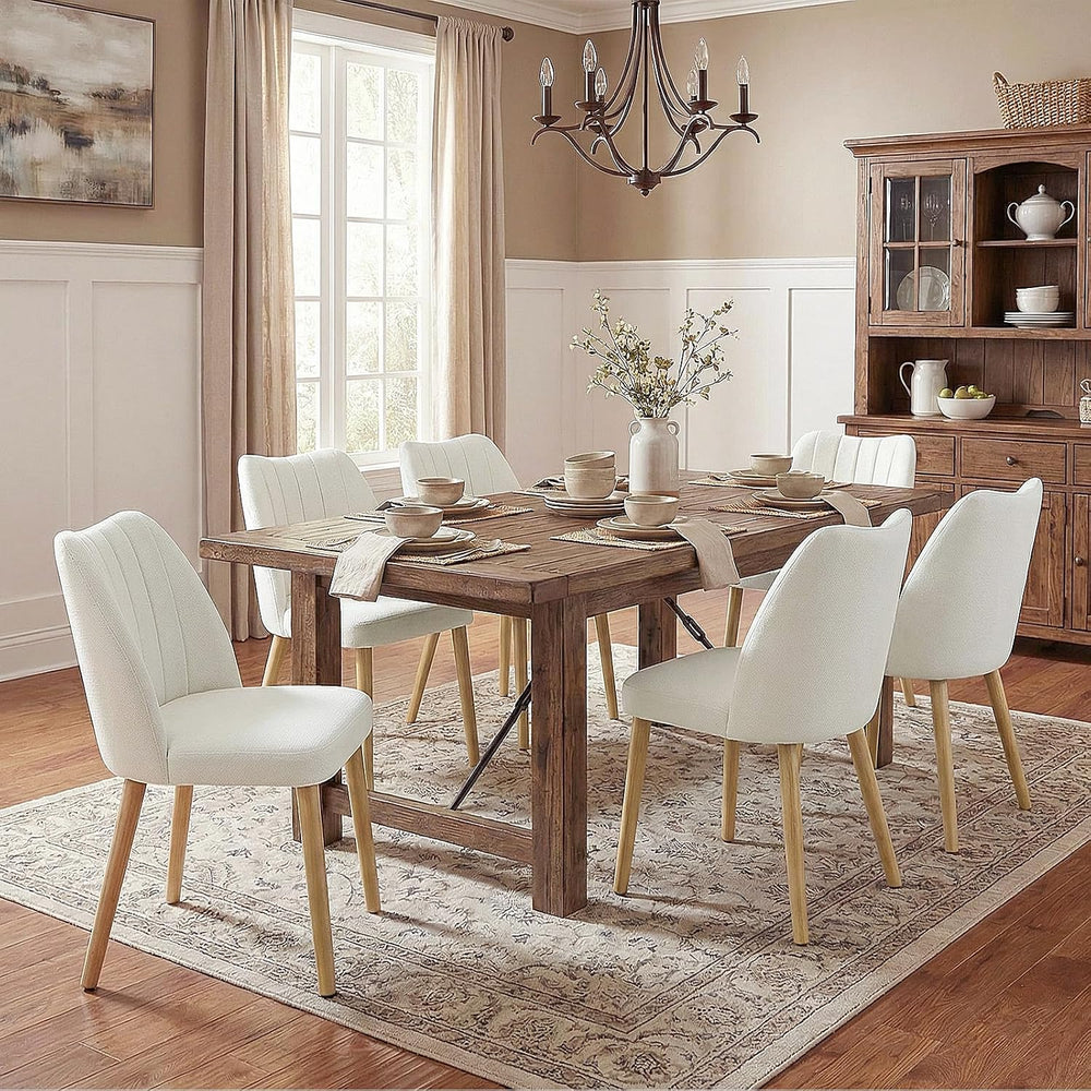 GarveeHome Dining Chairs Set of 4 with Cozy Backrest/Wooden Legs | Dining Cha...