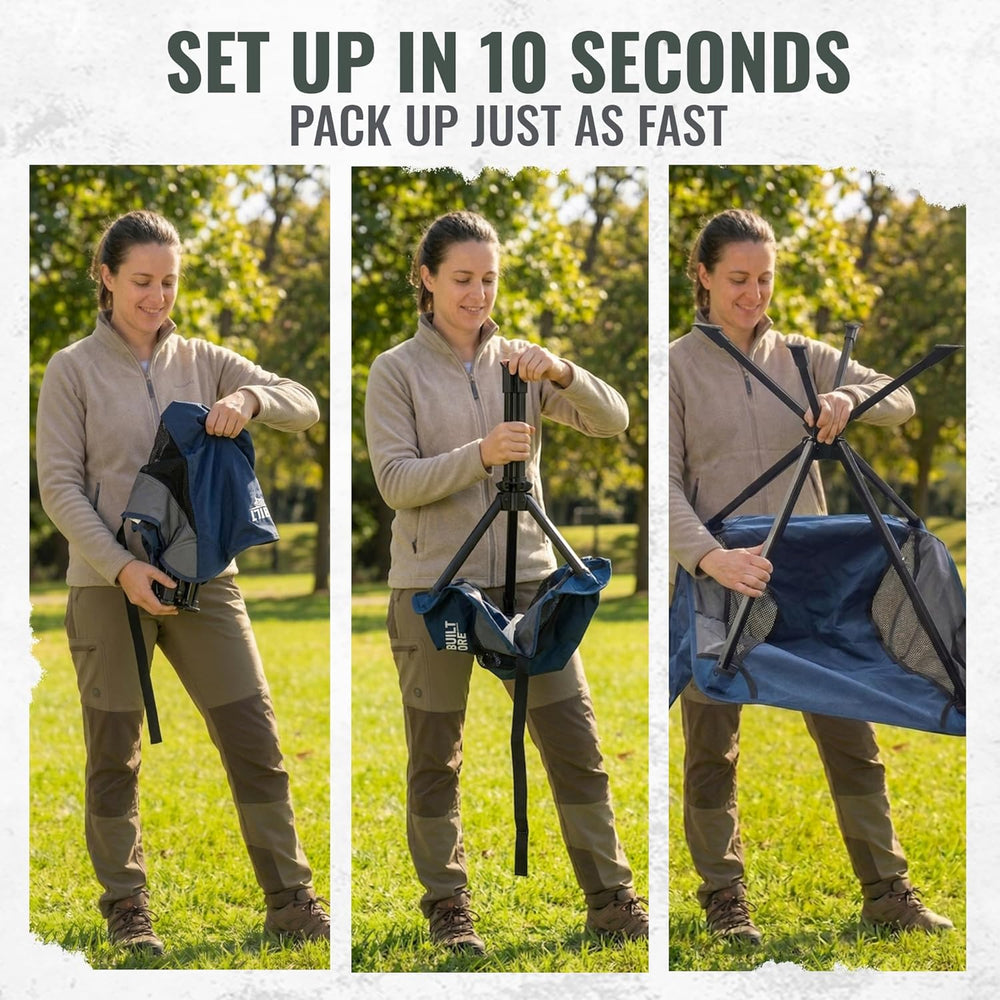 360° Rotation Swivel Camping Chair- Holds 330lb, Small Portable Folding Chair...