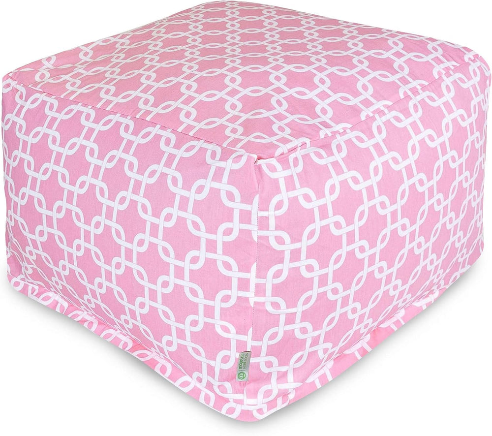 Majestic Home Goods Soft Pink Links Ottoman, Large
