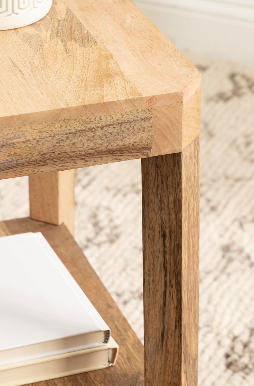 Kate and Laurel Talcott Modern Narrow Rectangle Wood Side Table, 16 x 10 x 25...