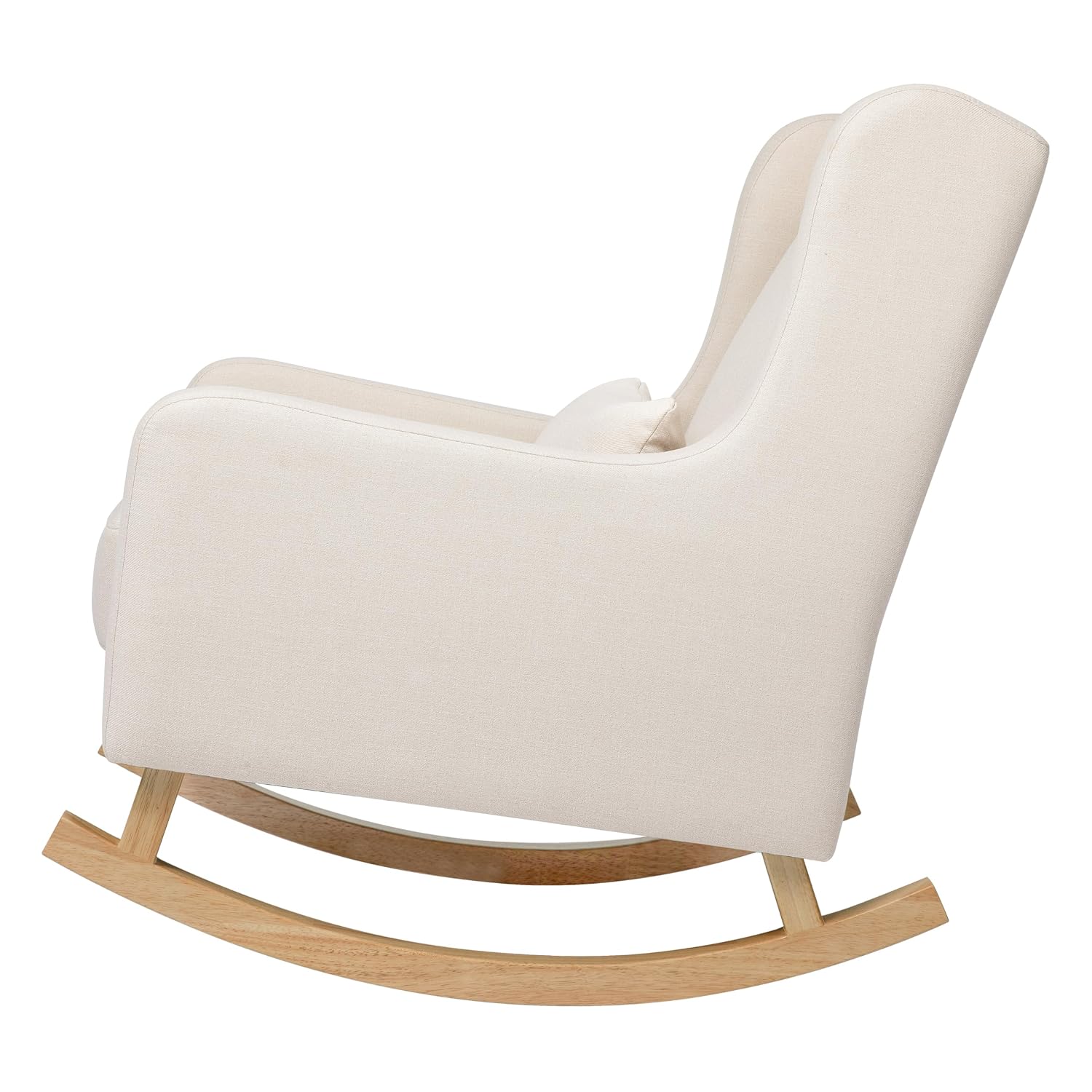 Babyletto Kai Rocker in Performance Natural Eco-Twill with Light Legs, Water Repellent & Stain Resistant, Greenguard Gold and CertiPUR-US Certified | GREENGUARD Gold & CertiPUR-US Certified Rocker - Water & Stain Resistant Nursery Chair For Feeding &