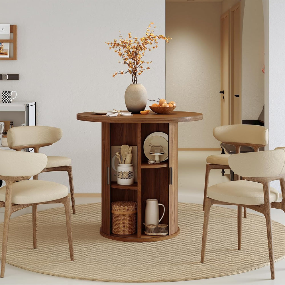 Nalupatio 31.5 Inch Round Dining Table for 2, Versatile Two-Person Kitchen Ta...