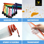 24 Pcs Mesh Zipper Pouch Bags A3 (16x12) Inches Large Waterproof, Reusable Zipper Bags for Board Game & Puzzle Storage, Classroom, Office & Organization, 8 Colors