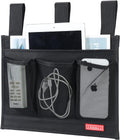 Hanging Bedside Caddy,Bedside Organizer Caddy for Bed Rails(4 Pockets-Black)