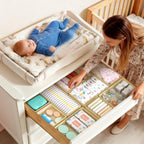 DIMJ Drawer Organizer Clothes Storage - 18 Pack Baby Dresser Organizer for Nursery, Foldable Drawer Dividers for Bedroom Closet Organization, Fabric Storage Bins for Socks, Underwears, Bras