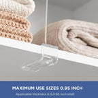 HBlife Clear 12 Inches Tall [Extra Tall Version] Acrylic Shelf Dividers for Closet Organization 10PCS Closet Shelf Divider Closet Dividers for Shelves Shelf Organizer for Closet Shelf Organizer