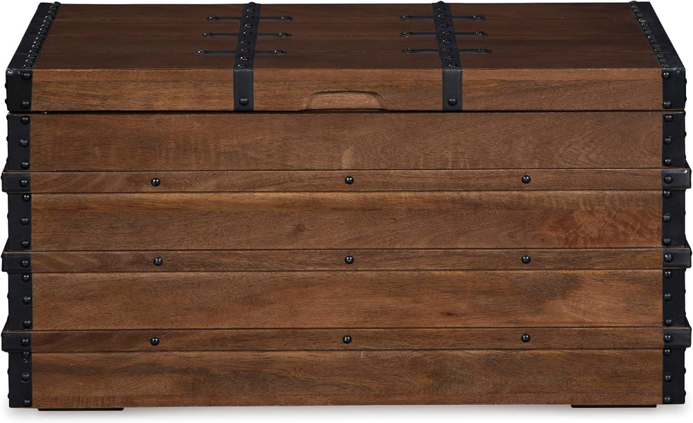 Signature Design by Ashley Storage Trunk Coffee Table, Brown, Kettleby | Coff...