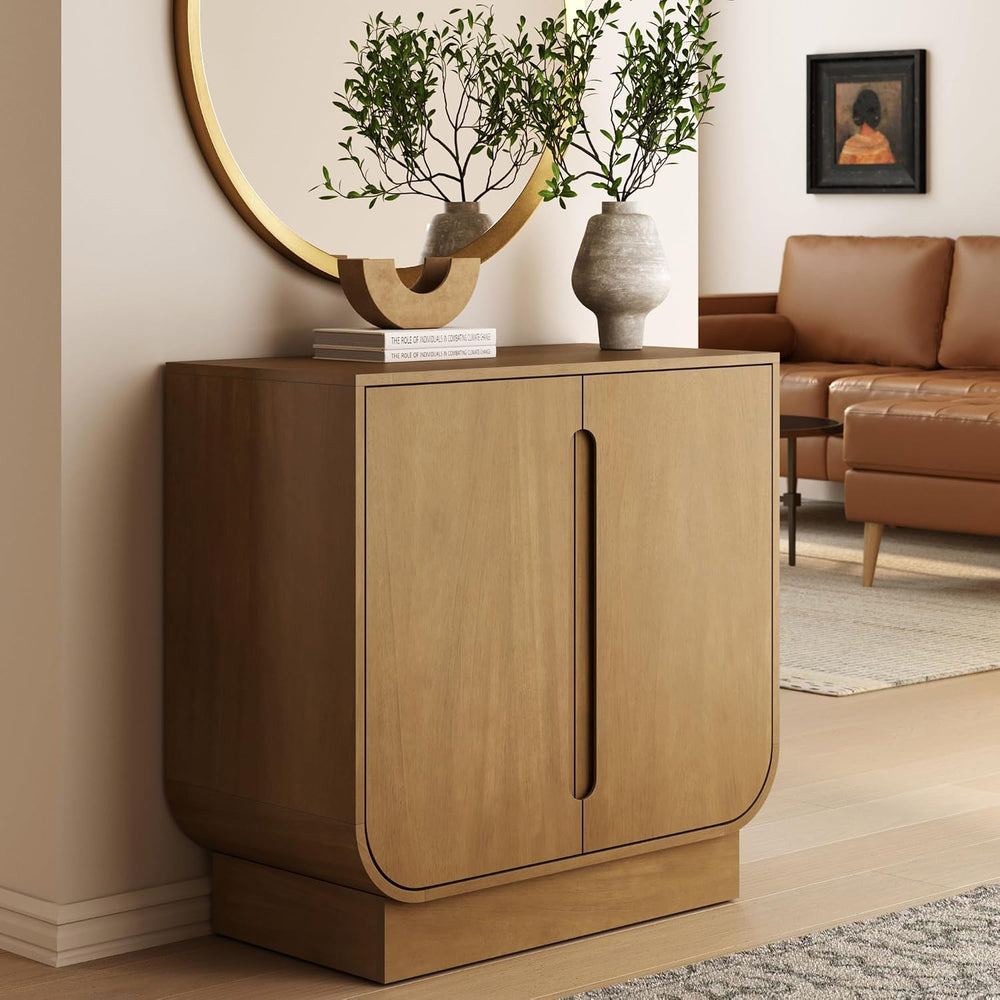 Nathan James Joey Mid Century Modern Buffet Sideboard Storage Cabinet, Arched...