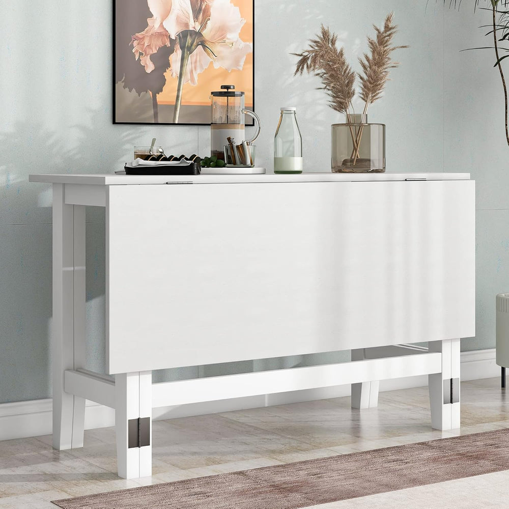 GDFStudio Marford 47" Extendable Dining Table, Modern Rectangular Kitche...