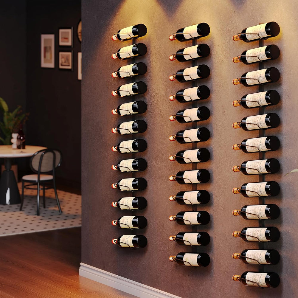 Sonyabecca 3 Pack 12 Bottle Wall Wine Rack, DIY Wine Rack Wall Mounted, Wall ...