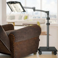 LEVO G2 Book Holder Floor Stand with Rolling Base – Our Premium Adjustable Reading Station on Wheels for Bed, Couch, or Recliner – Ergonomic Hands-Free Page Support for Heavy Novels and Textbooks