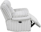 Lexicon Manual Glider Recliner Chair, Corduroy Manual Tab Pull Reclining Chair with Pillow Top Arms, Plush Cushions, Cozy Theater-Style Accent for Living Room/Bedroom, Easy Assembly, Gray