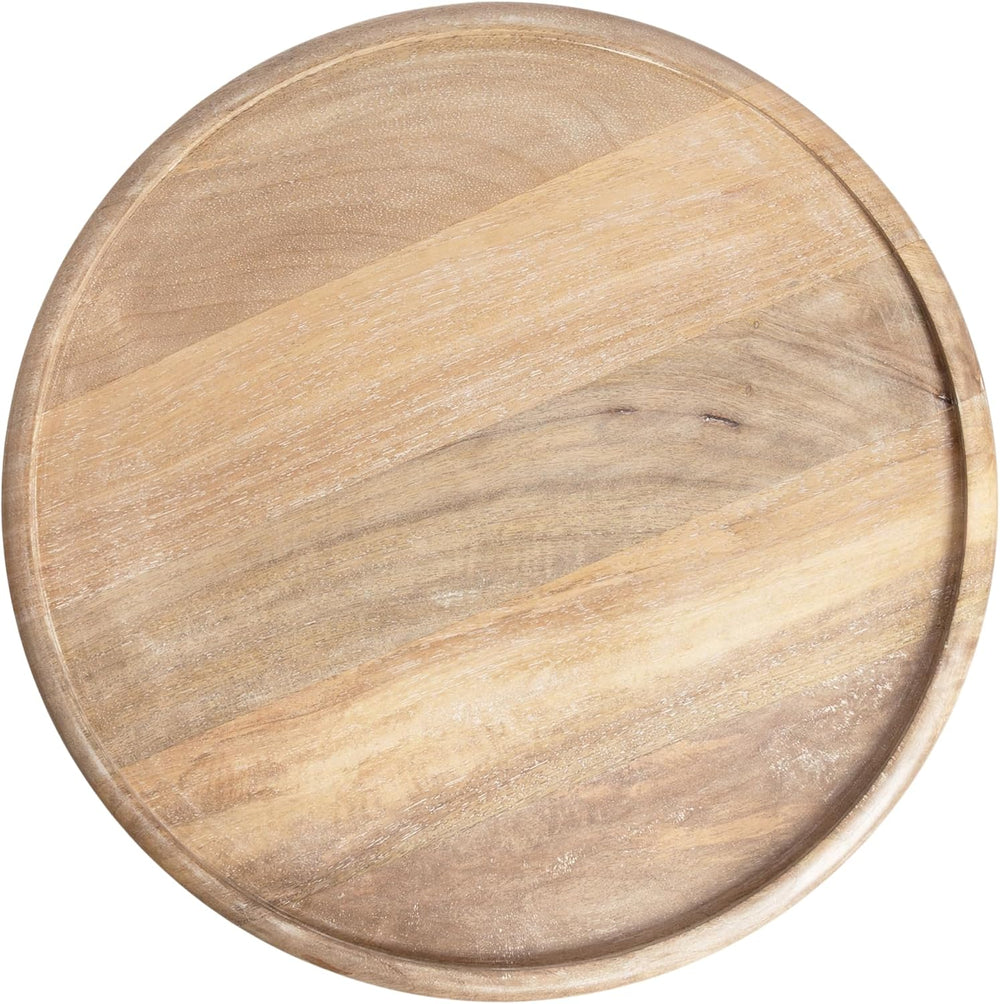 Kate and Laurel Willoughby Modern Wooden Spiraled Round Side Table, 15 x 15 x...