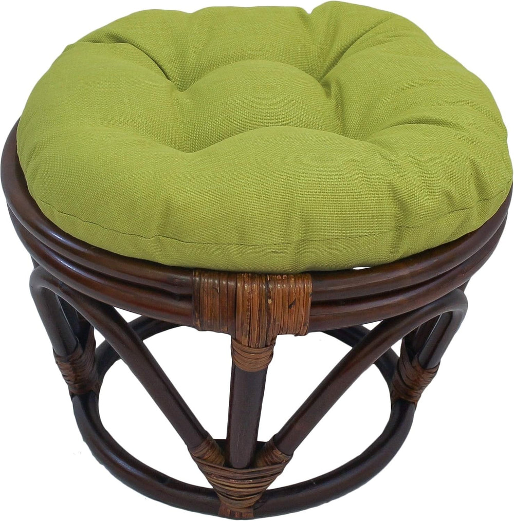 International Caravan Bali Papasan Footstool with Cushion Merlot