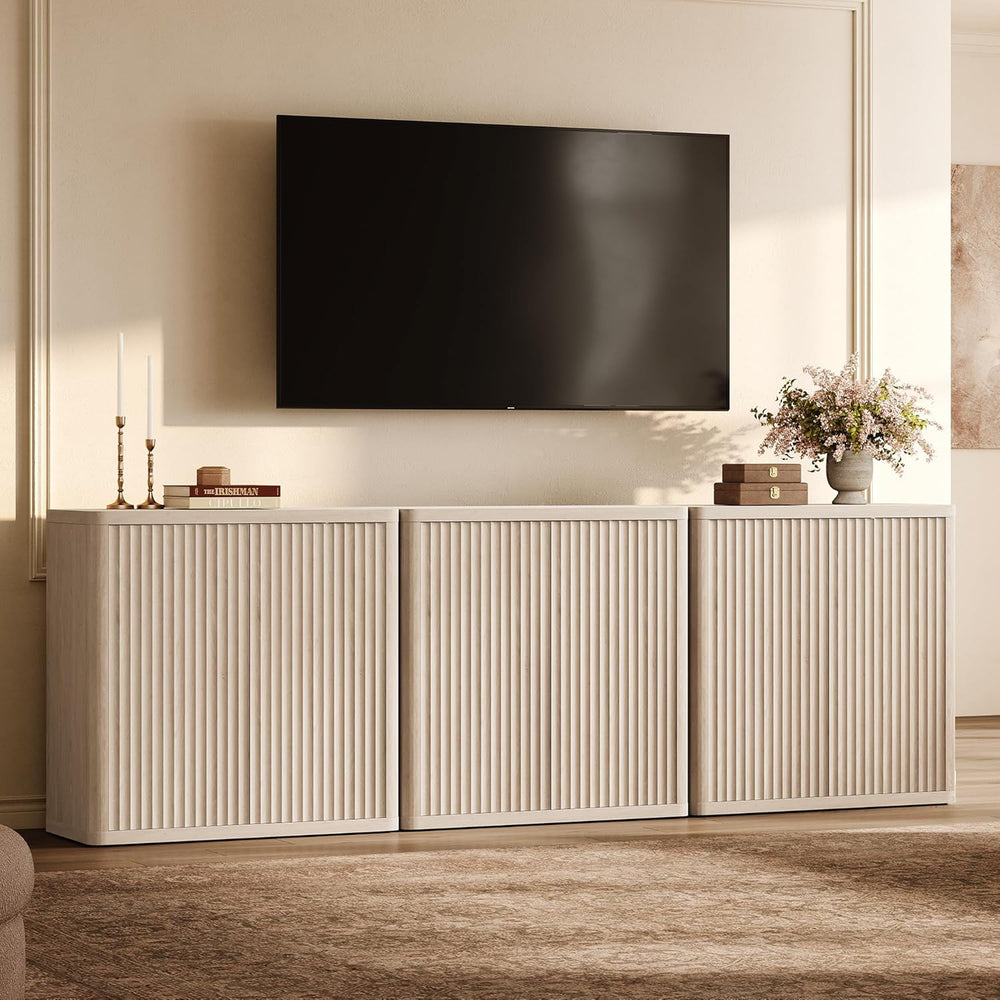 SICOTAS Buffet Cabinet with Storage 34.6" Sideboard Accent Modern Creden...