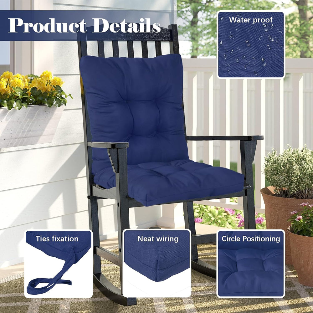 Wicker Chair Cushions for Outdoor Furniture,Floral Outdoor Chair Cushion