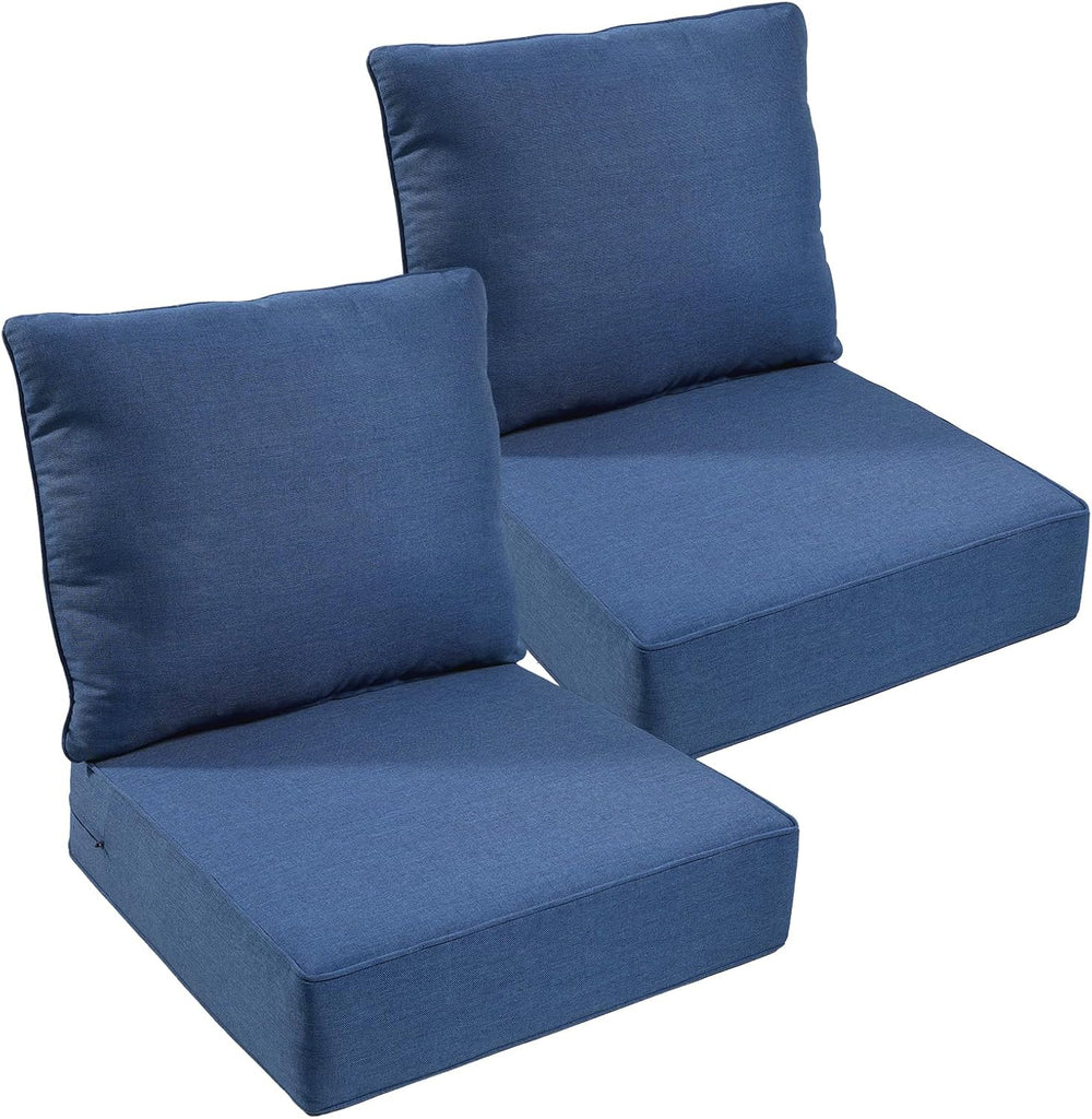Outdoor Chair Cushions, 6 inch Thick Seat Cushion for Outdoor Furniture, Wate...