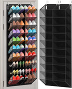 Over the Door Shoe Organizer for 20-30 Pairs, 10-Tier, Black