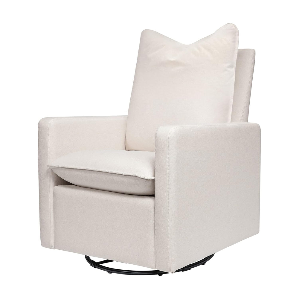 Babyletto Cali Pillowback Swivel Glider in Performance Plastic Cream Eco-Weav...