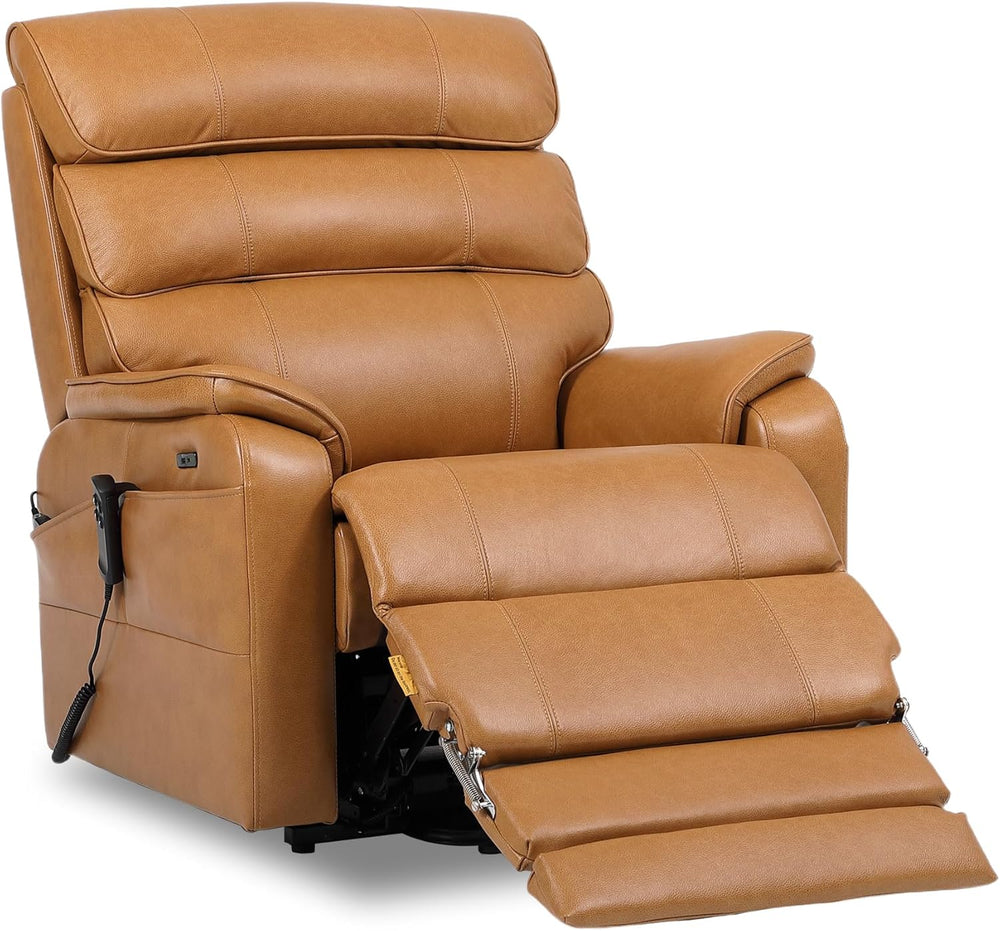 DYNOX 400 LBS Genuine Leather Big Tall Man Large-Wide Power Dual Motor Lift R...