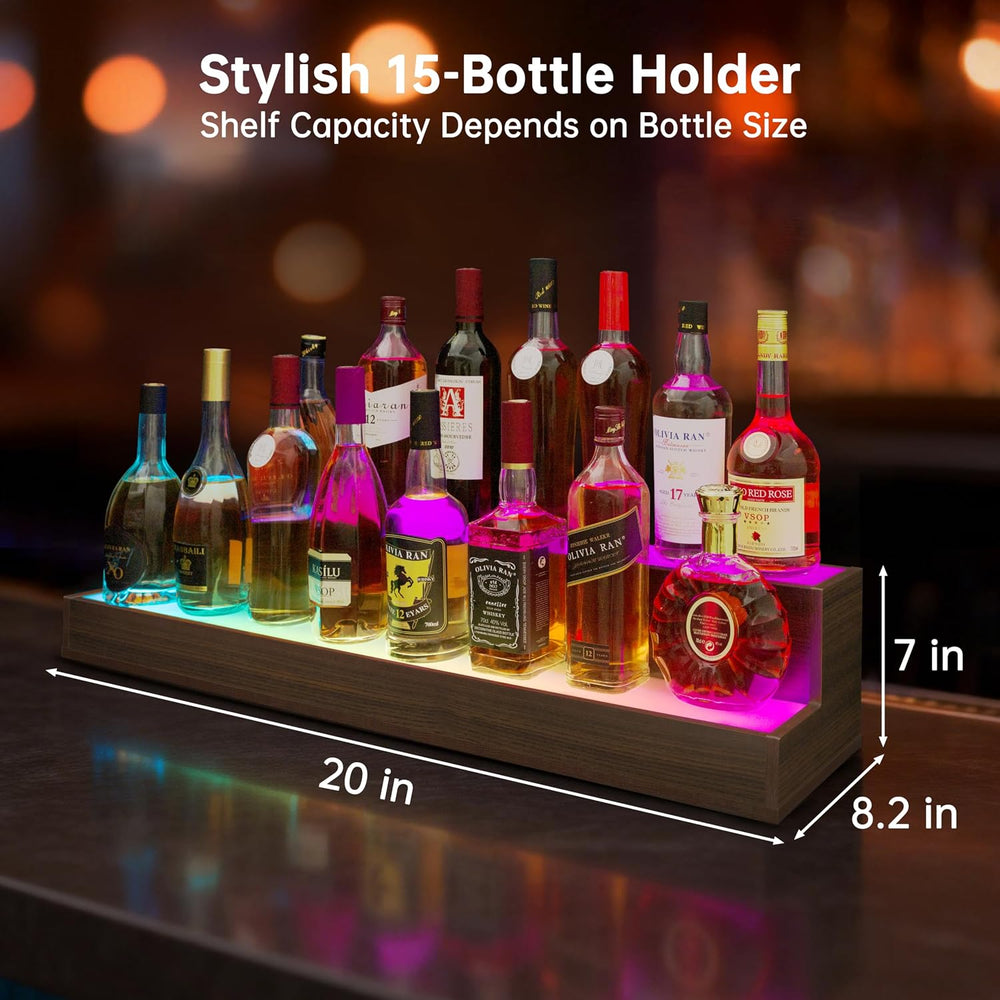 Cubehom Wine Rack LED Liquor Bottle Display Shelf for Home Bar Stand Decor | ...