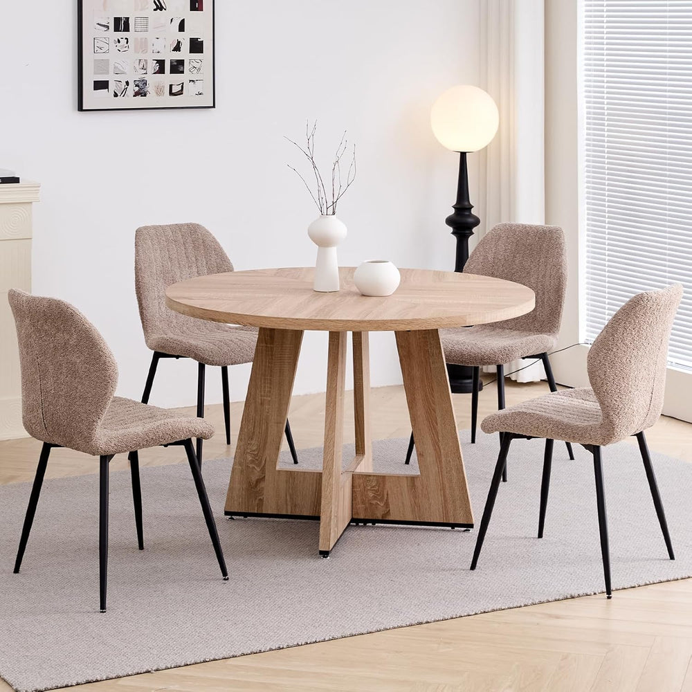 47 in Round Dining Table Set for 4, Kitchen Table and Chairs