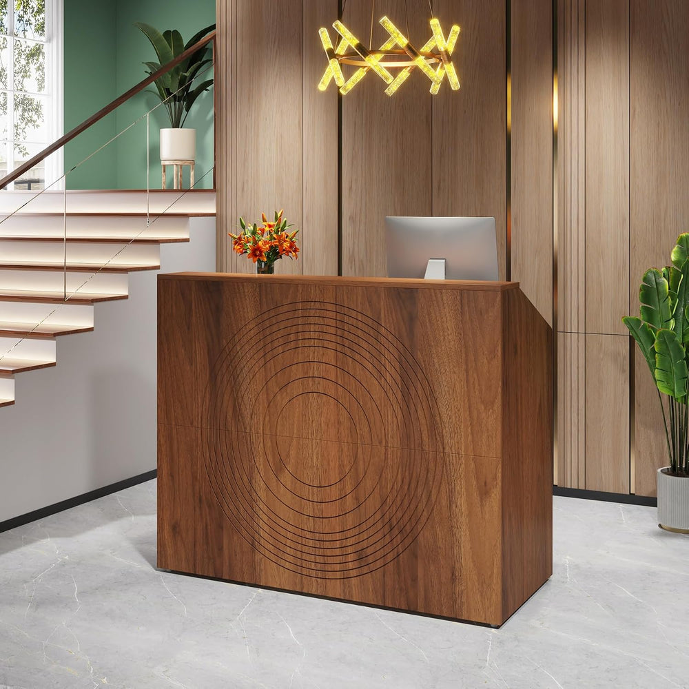 Tribesigns Reception Desk with Counter, Modern Front Desk Reception Room Tabl...