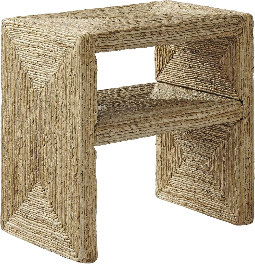 Crosley Furniture Marella Handwoven Banana Leaf End Table, Rattan Side Tables...