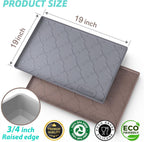 SIKADEER 19" x 19" Under Sink Mat Waterproof, Silicone Mat Kitchen Drawer Shelf and Cabinet Liner, Sink Protector for Kitchen Organizers and Storage, Boot Tray Pet Food Mats