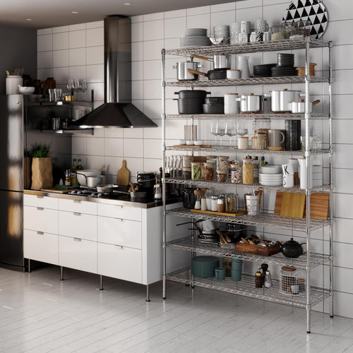 18" Deep x 54" Wide x 86" Height Wire Shelving Kit | 8-Tier | NSF Commercial Storage Rack Unit