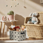 Western Highland Cow Storage Bins Box, Toybox for Boys Girls, Retro Western Cactus Cow Foldable Storage Baskets Organizer for Bedroom Bathroom Kids Room Dorm Clothes Toys Books