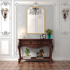 20X30 Inch Gold Bathroom Mirror for Wall, Modern Rounded Corner Rectangle Mirror with Non-Rusting Iron Metal Framed Bathroom Vanity Mirror for Over Sink Wall Decor(Tempered Glass)