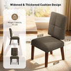 Wooden Dining Chairs Set of 2, Dining Room Chairs with Wood Legs, Cloud-Like Cushion & Reinforcement Structure Design for Kitchen/Living Room/Restaurant, Easy Assembly