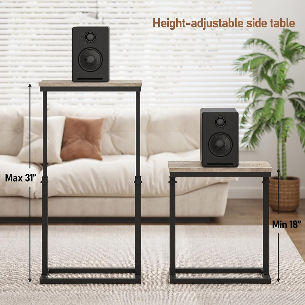 TUTOTAK End Table, Side Table, Tall Couch Table, Sofa Table