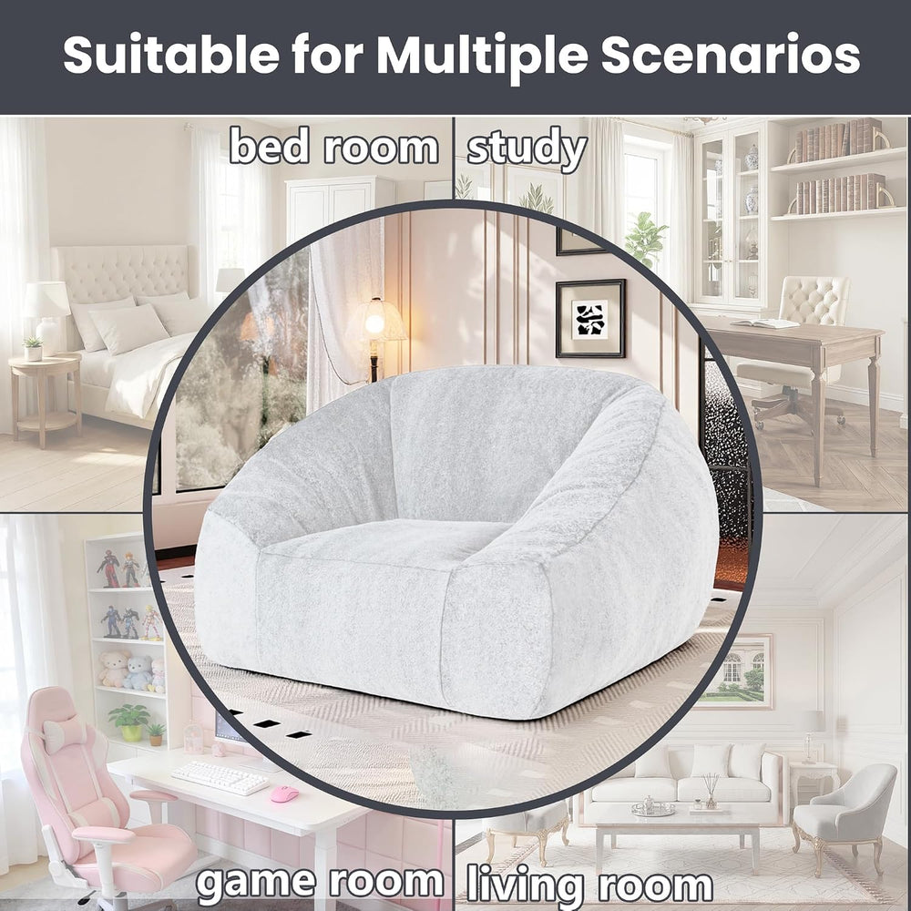 Bean Bag Chairs for Adults, Giant Beanbag Sofa Comfy Reading Chair, Oversized...