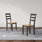 Signature Design by Ashley Gesthaven Solid Wood Frame Dining Chair, Set of 2, Natural/Brown