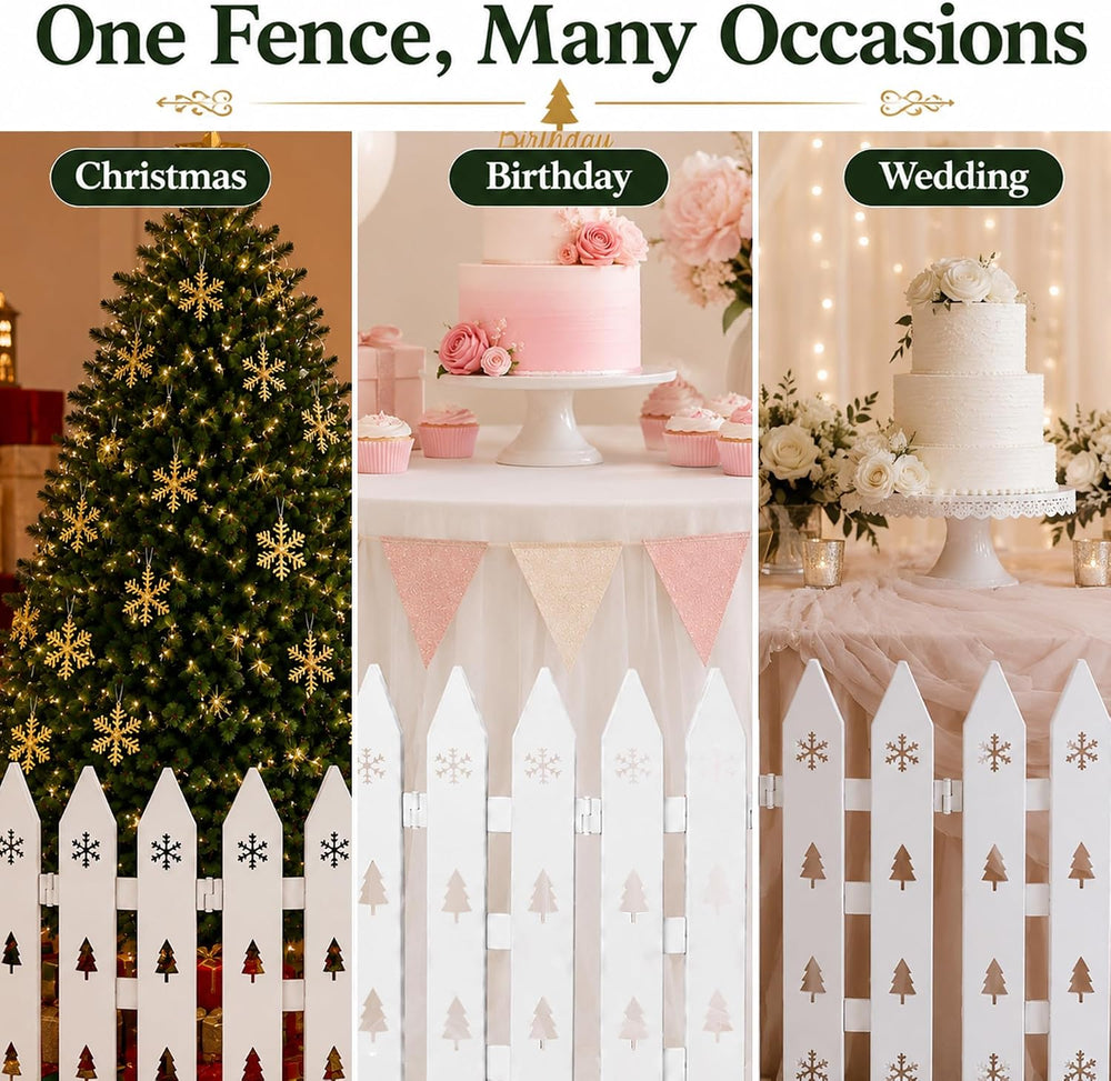 24 Inch Extra Tall Christmas Tree Fence, 12 Pack