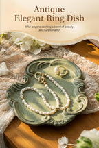 Jewelry Tray, Ceramic Jewelry Dish, Ring Dish, Trinket Tray, Rinket Dish, Ring Holder Dish, Key Bowl, Bathroom Vanity Tray, Retro, Vintage, Friendship Gifts, Anniversary Secret Santa, Deep Green