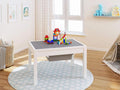 UTEX Large 2 in 1 Kids Construction Play Table with Drawers Built-In Baseplate