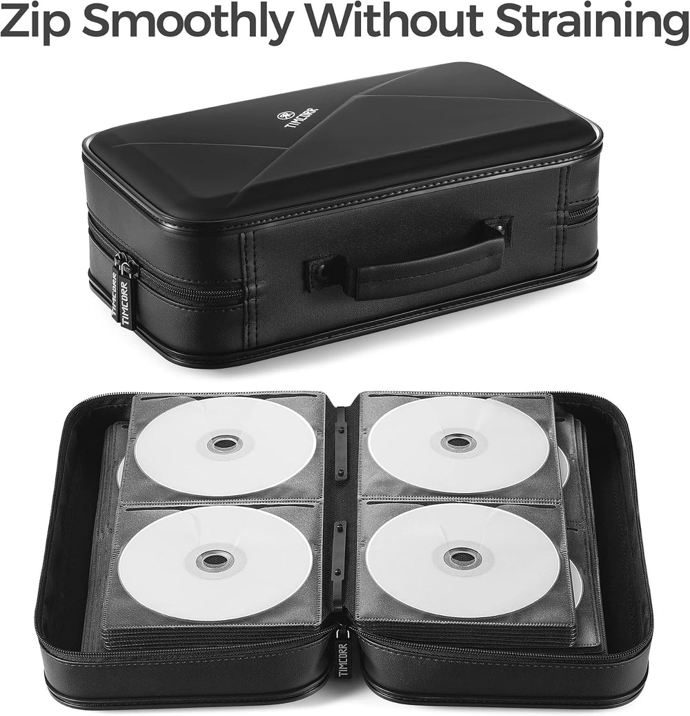 CD Case DVD Holder Storage: 144 Capacity DVD Cases Organizer Portable Wallet ...
