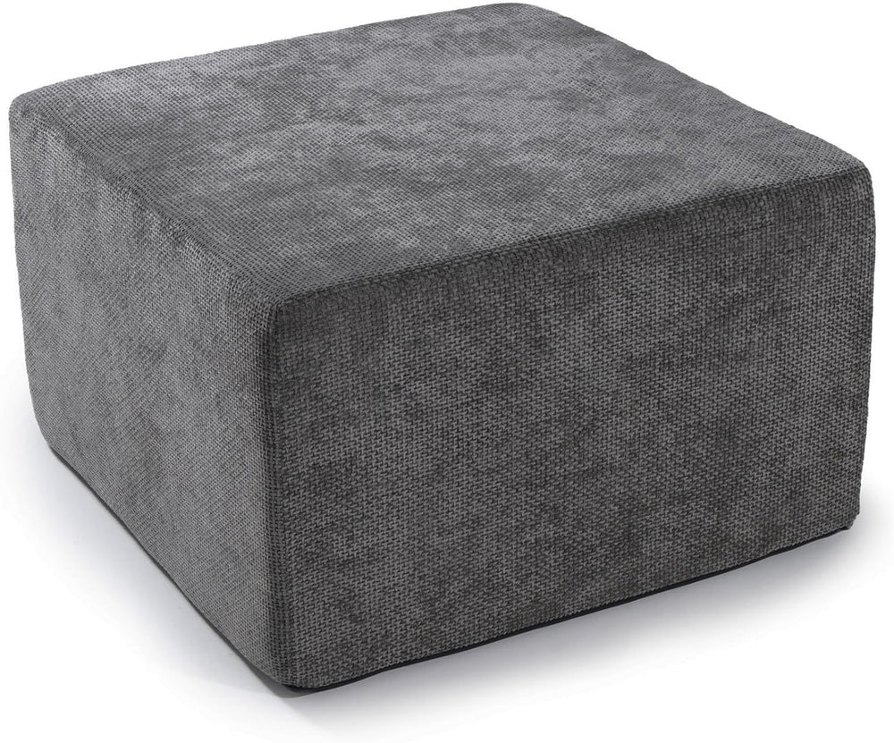 MONVANE 27.5" Square Ottoman, Modular Foot Rest, Grey | Matches Modular ...