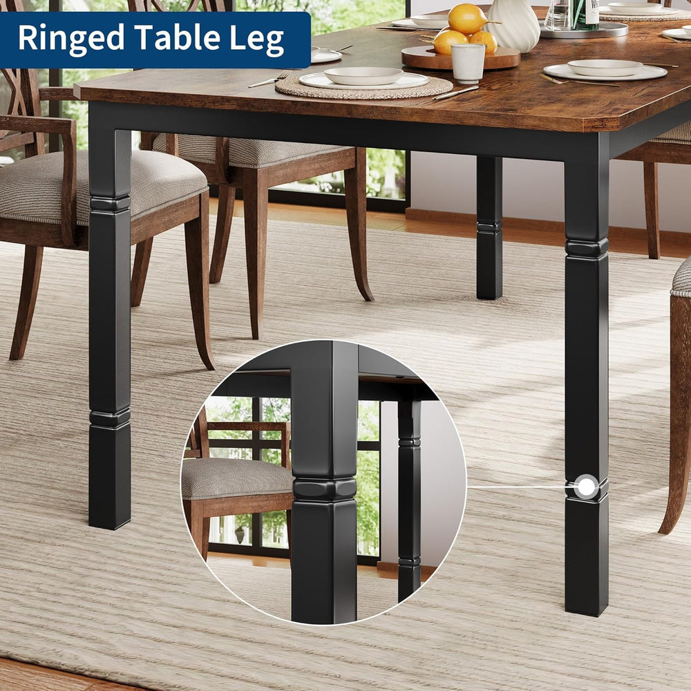 IDEALHOUSE 71" Dining Table for 6-8 People, Modern Rectangular Kitchen T...