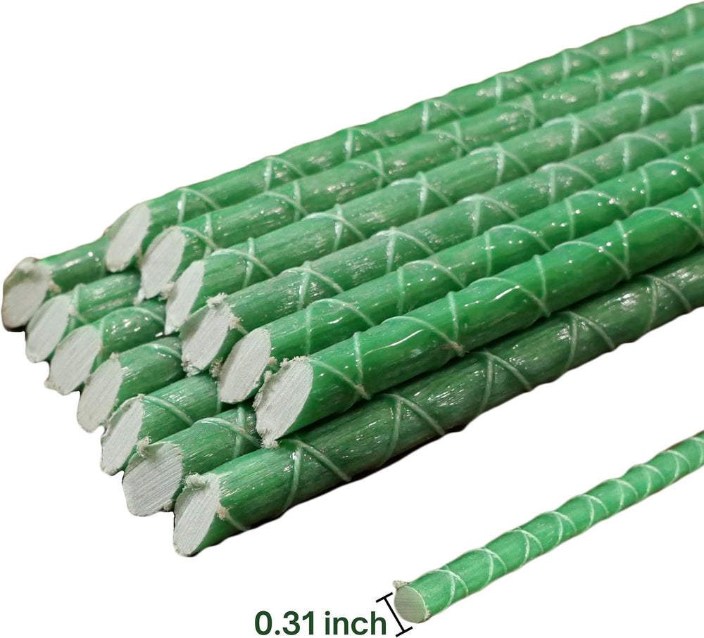 6 Ft Fiberglass Eco Friendly Garden Stakes 20 Pack (Height/Quantity Options) ...