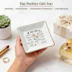 PUDDING CABIN Birthday Gifts for Women, Daisy Scripture Jewelry Dish, Christian Gifts