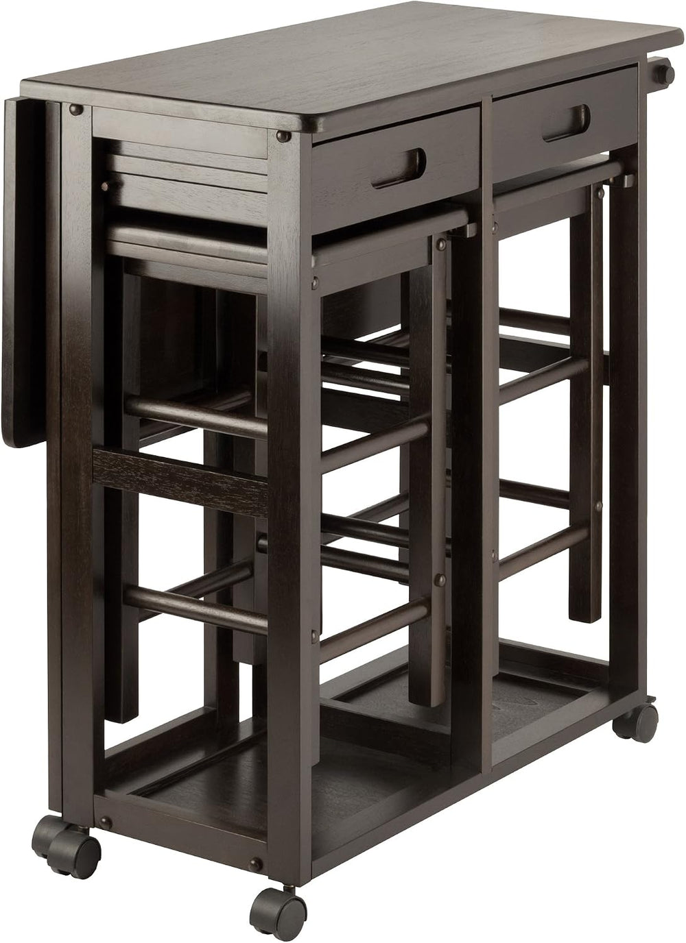 Winsome Suzanne Kitchen Table Set with Stools, Coffee, 33" | Convenient ...