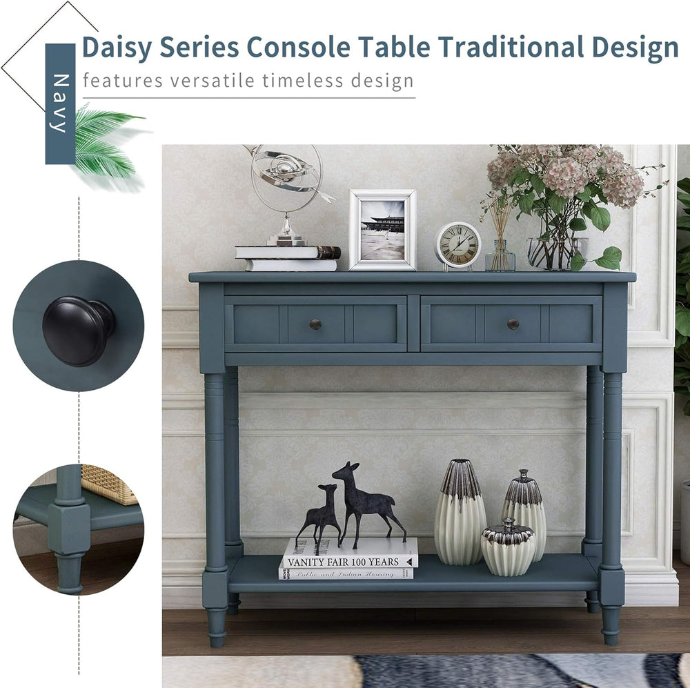 MERITLINE Wood Console Table for Entryway Console Table with Storage Sofa Tab...